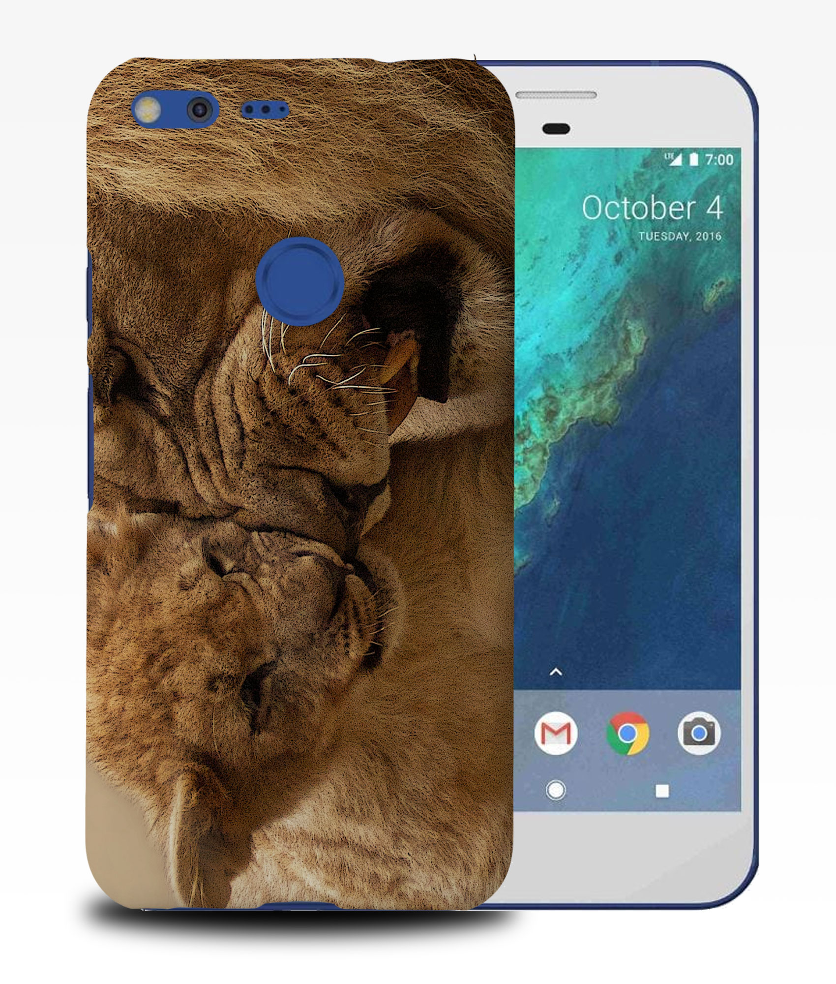 FUNDA FUNDA PARA GOOGLE PIXEL|LEÓN CON CACHORRO DE LEÓN BEBÉ - Imagen 10 de 11