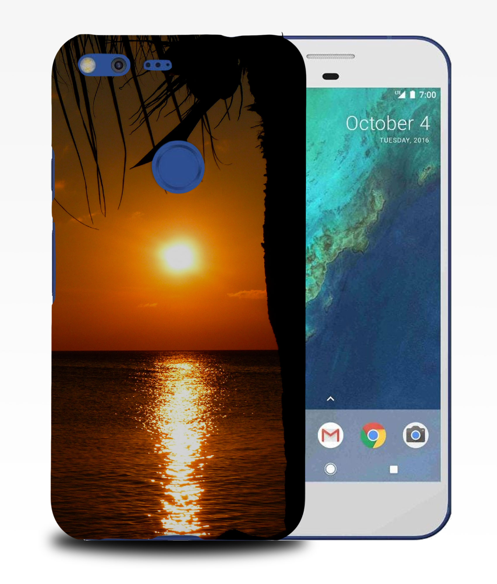 CASE COVER FOR GOOGLE PIXEL|COCONUT PALM TREE BY SUNSET - Picture 10 of 11