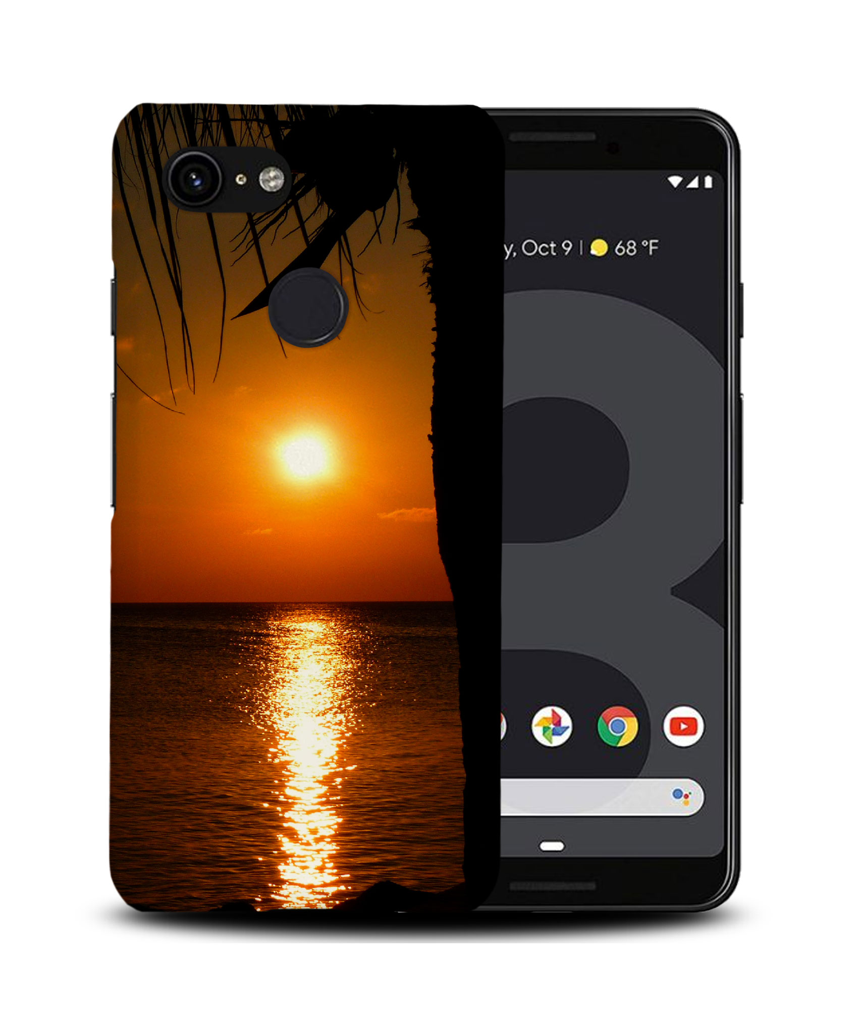 CASE COVER FOR GOOGLE PIXEL|COCONUT PALM TREE BY SUNSET - Picture 7 of 11