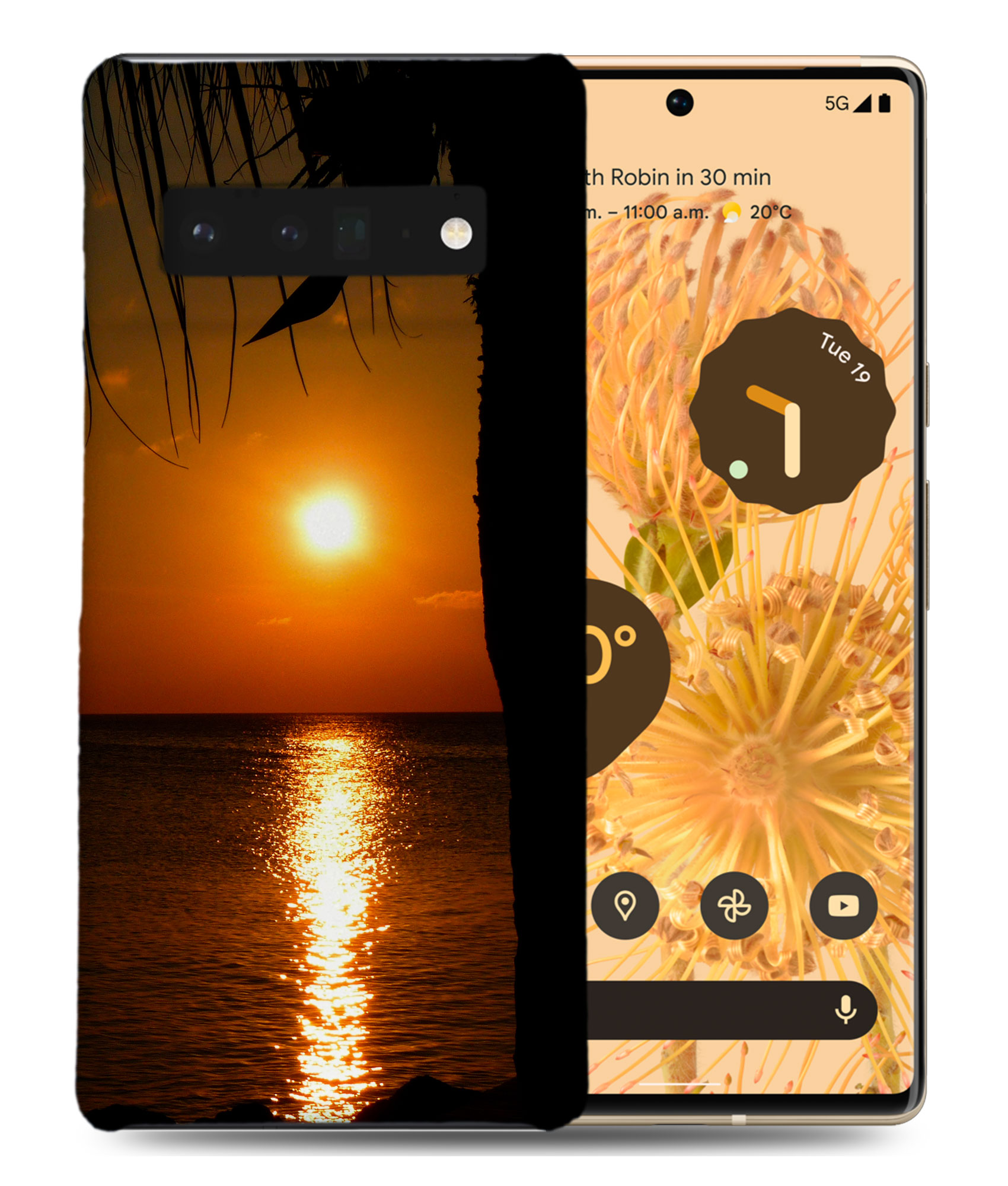 CASE COVER FOR GOOGLE PIXEL|COCONUT PALM TREE BY SUNSET - Picture 2 of 11