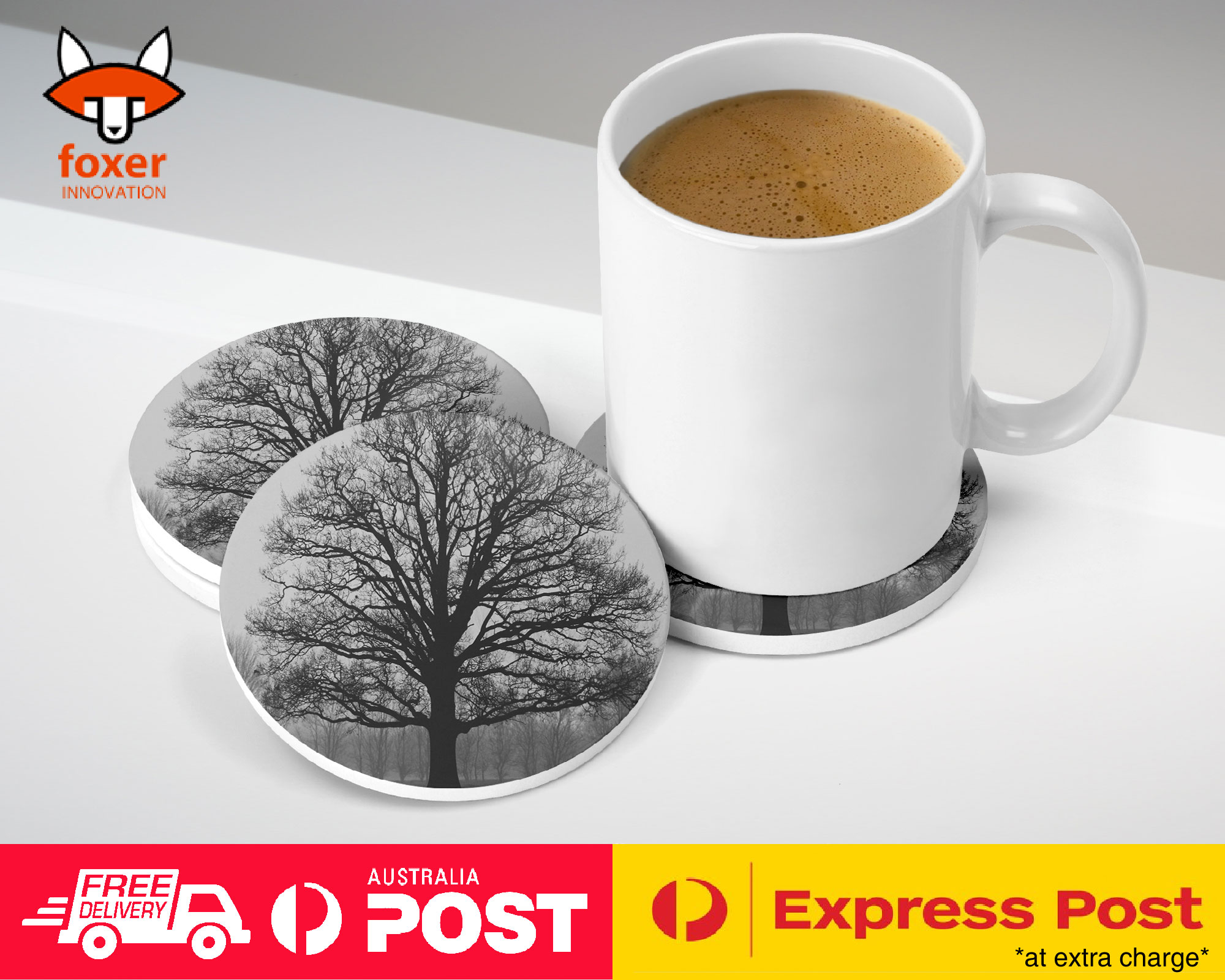 COASTER COFFEE DRINKING MAT|EERIE GLOOMY DEAD TREE