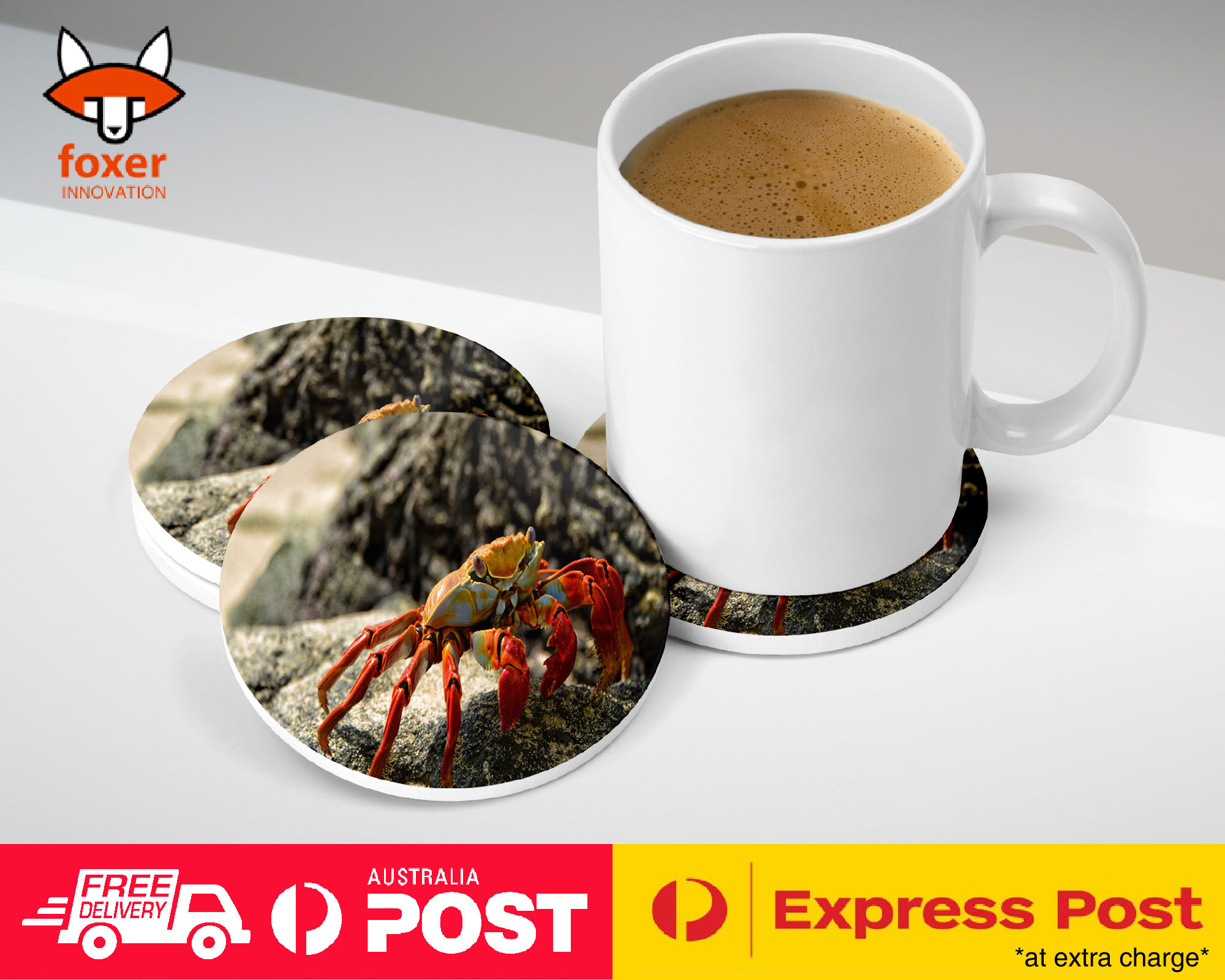 COASTER COFFEE DRINKING MAT|AQUATIC SEA CRAB