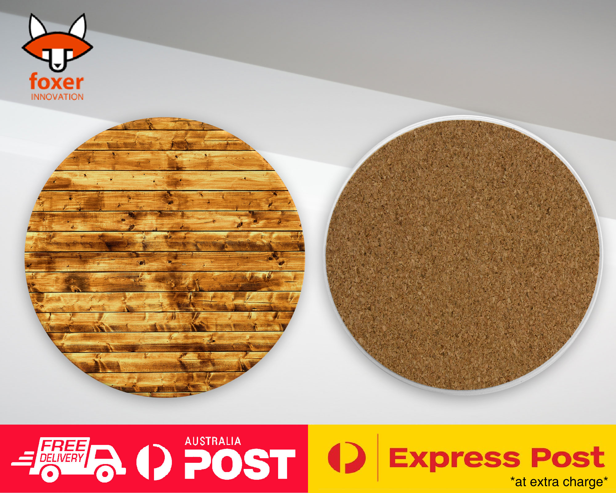 COASTER COFFEE DRINKING MAT|WOOD(NOT REAL WOOD JUST IMAGE)#16