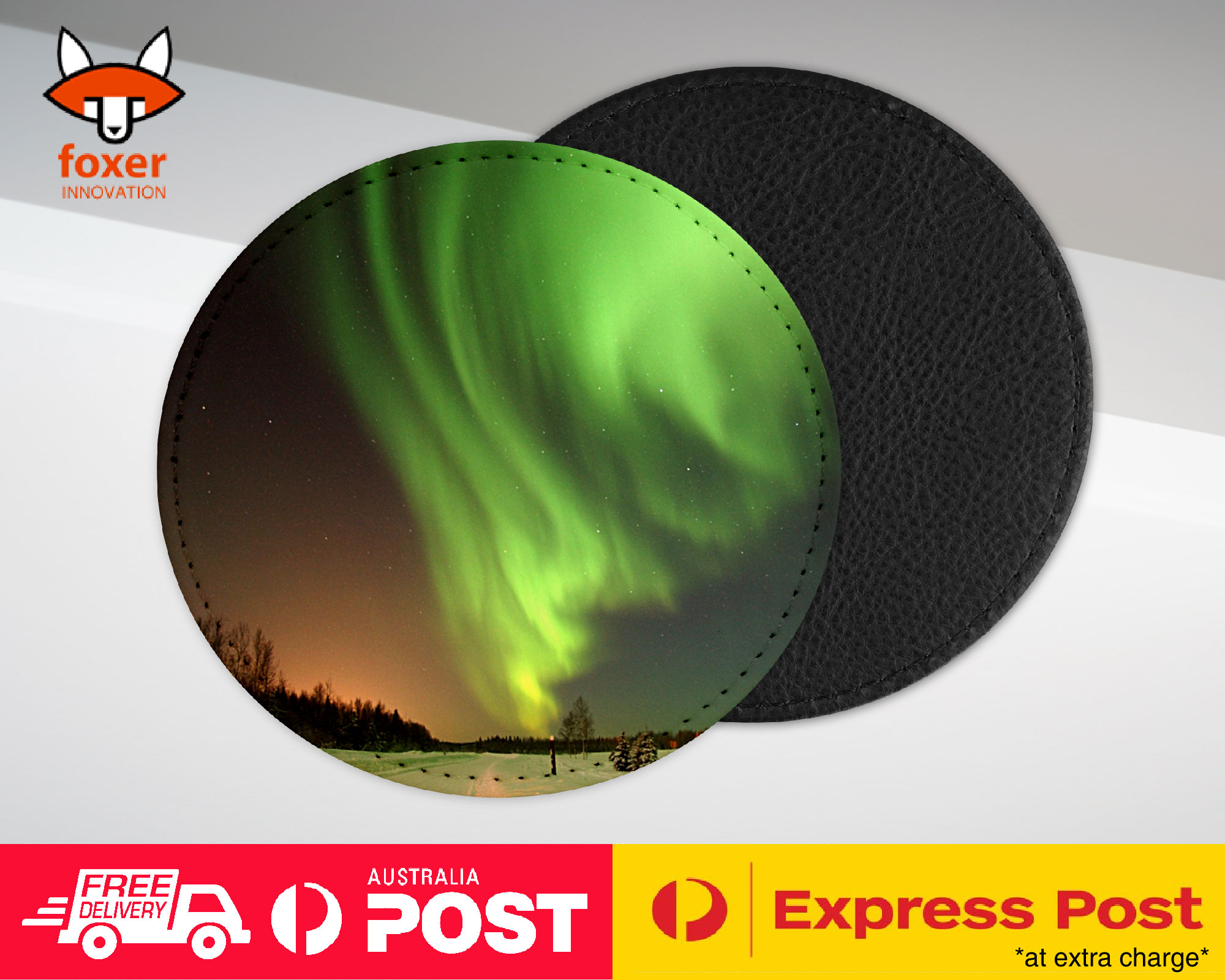 COASTER COFFEE DRINKING MAT|AURORA BOREALIS NORTHEN LIGHTS 2