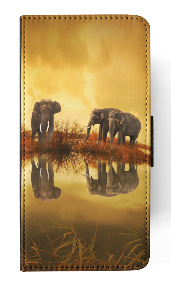 FLIP CASE FOR SAMSUNG GALAXY|AFRICAN ELEPHANT FAMILY BY LAKE - Picture 112 of 120