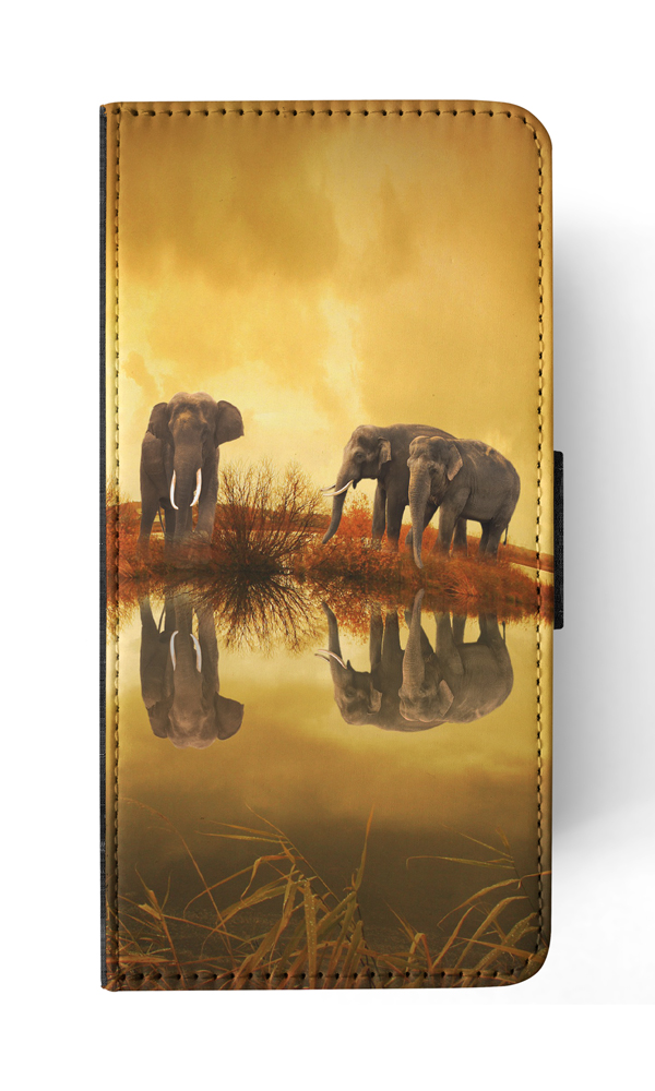 FLIP CASE FOR SAMSUNG GALAXY|AFRICAN ELEPHANT FAMILY BY LAKE - Picture 107 of 120