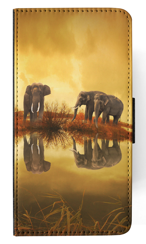 FLIP CASE FOR SAMSUNG GALAXY|AFRICAN ELEPHANT FAMILY BY LAKE - Picture 92 of 120