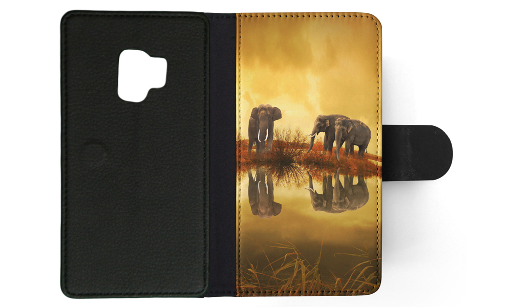 FLIP CASE FOR SAMSUNG GALAXY|AFRICAN ELEPHANT FAMILY BY LAKE - Picture 99 of 120