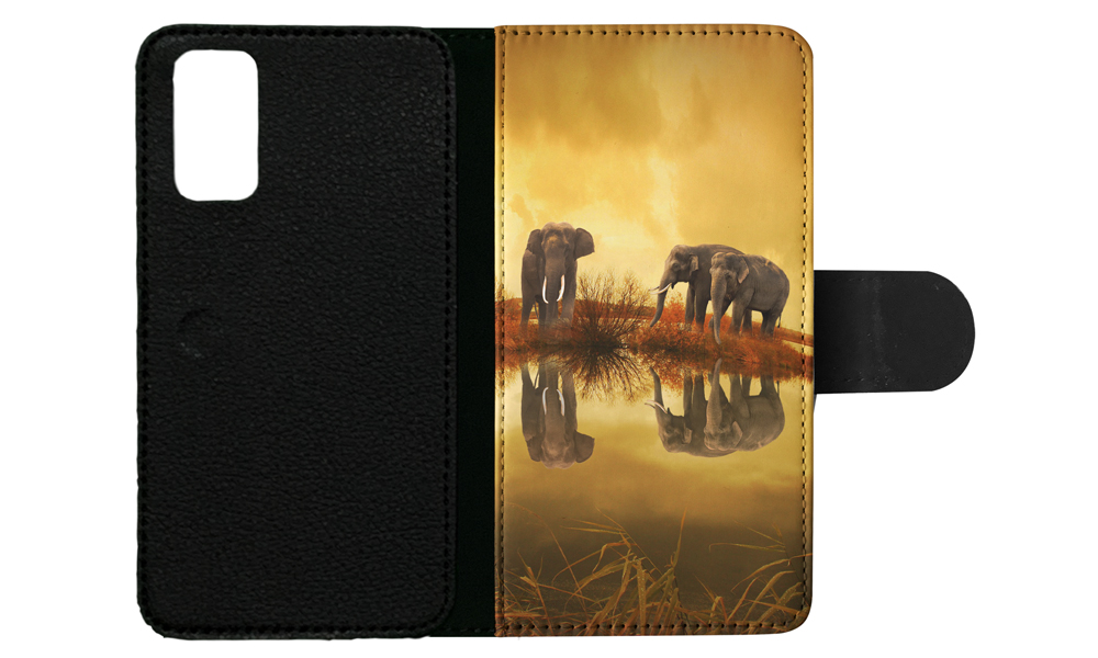 FLIP CASE FOR SAMSUNG GALAXY|AFRICAN ELEPHANT FAMILY BY LAKE - Picture 79 of 120