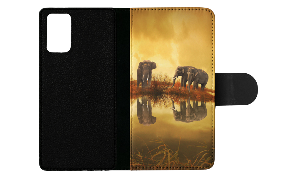 FLIP CASE FOR SAMSUNG GALAXY|AFRICAN ELEPHANT FAMILY BY LAKE - Picture 74 of 120