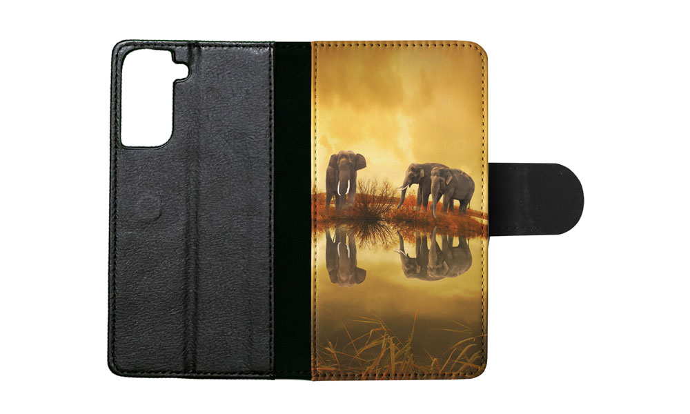 FLIP CASE FOR SAMSUNG GALAXY|AFRICAN ELEPHANT FAMILY BY LAKE - Picture 64 of 120