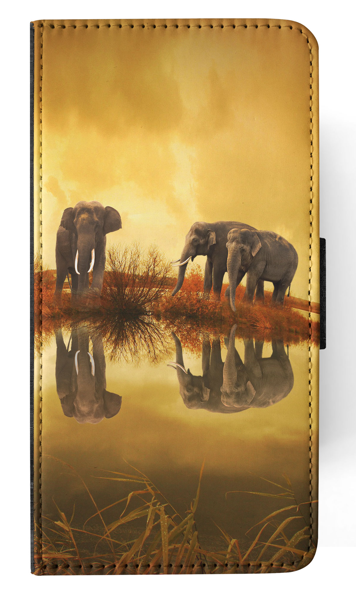 FLIP CASE FOR SAMSUNG GALAXY|AFRICAN ELEPHANT FAMILY BY LAKE - Picture 42 of 120