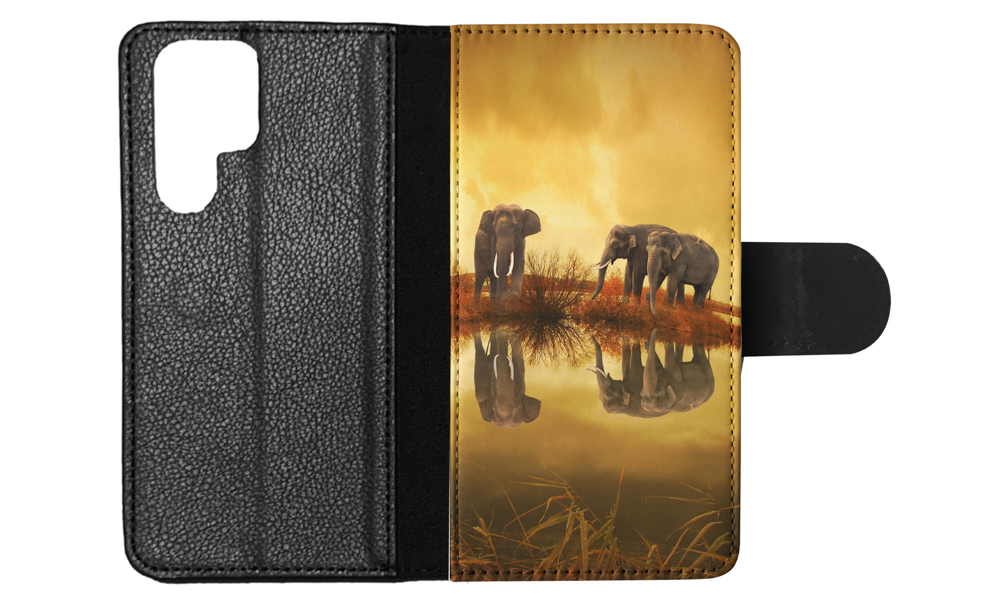 FLIP CASE FOR SAMSUNG GALAXY|AFRICAN ELEPHANT FAMILY BY LAKE - Picture 39 of 120