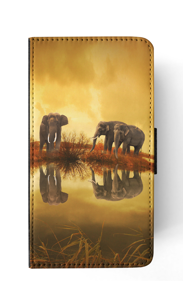 FLIP CASE FOR SAMSUNG GALAXY|AFRICAN ELEPHANT FAMILY BY LAKE - Picture 117 of 120