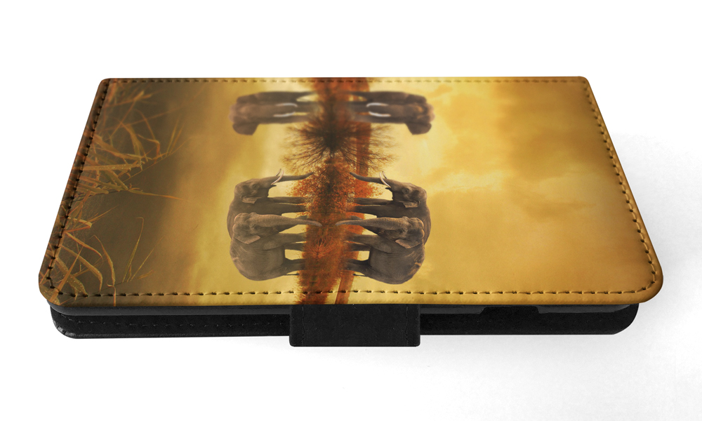 FLIP CASE FOR SAMSUNG GALAXY|AFRICAN ELEPHANT FAMILY BY LAKE - Picture 118 of 120