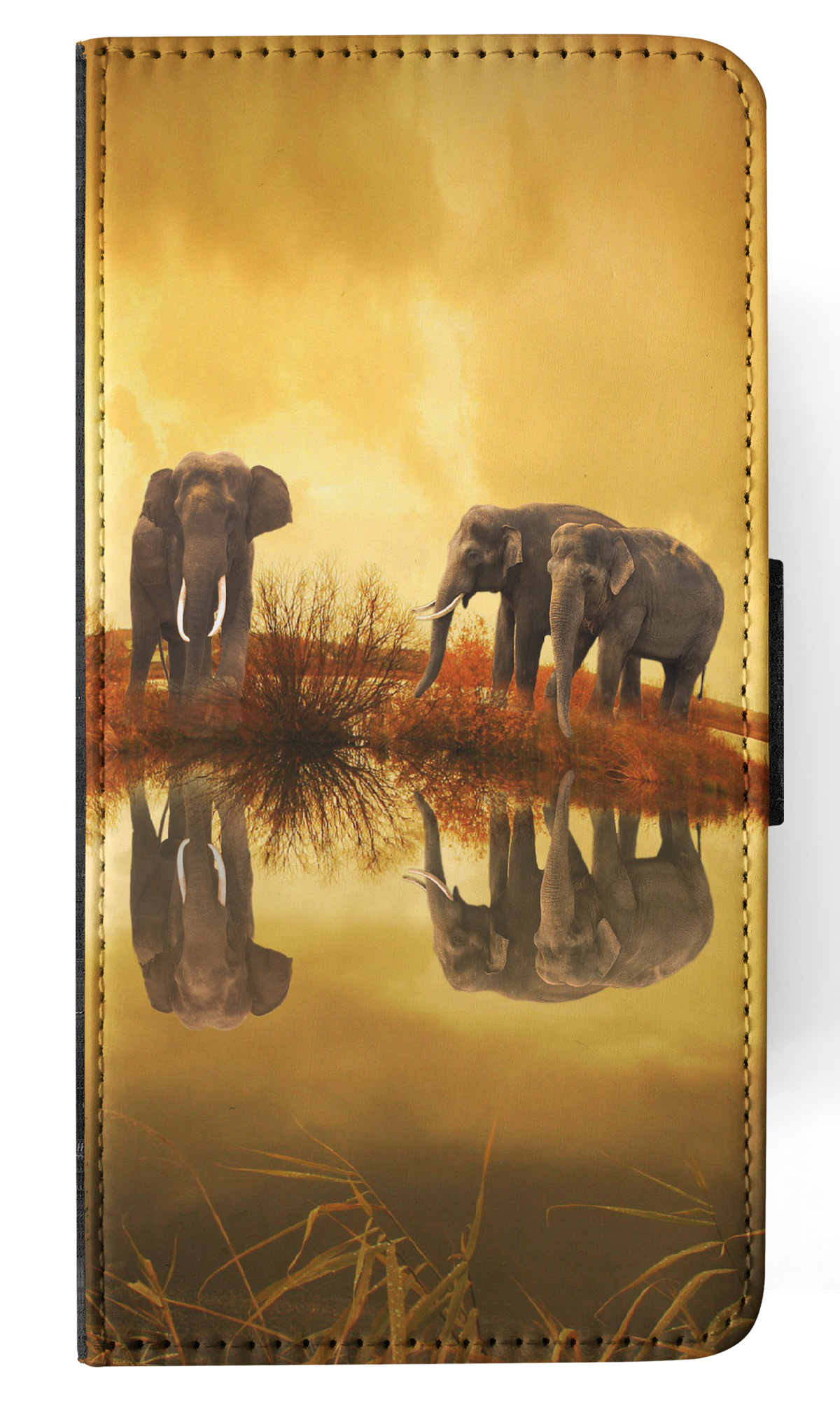 FLIP CASE FOR SAMSUNG GALAXY|AFRICAN ELEPHANT FAMILY BY LAKE - Picture 12 of 120