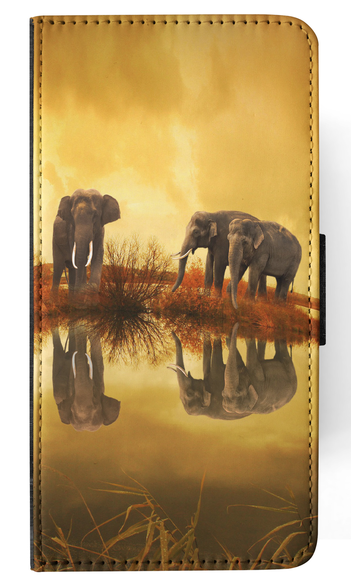 FLIP CASE FOR SAMSUNG GALAXY|AFRICAN ELEPHANT FAMILY BY LAKE - Picture 7 of 120