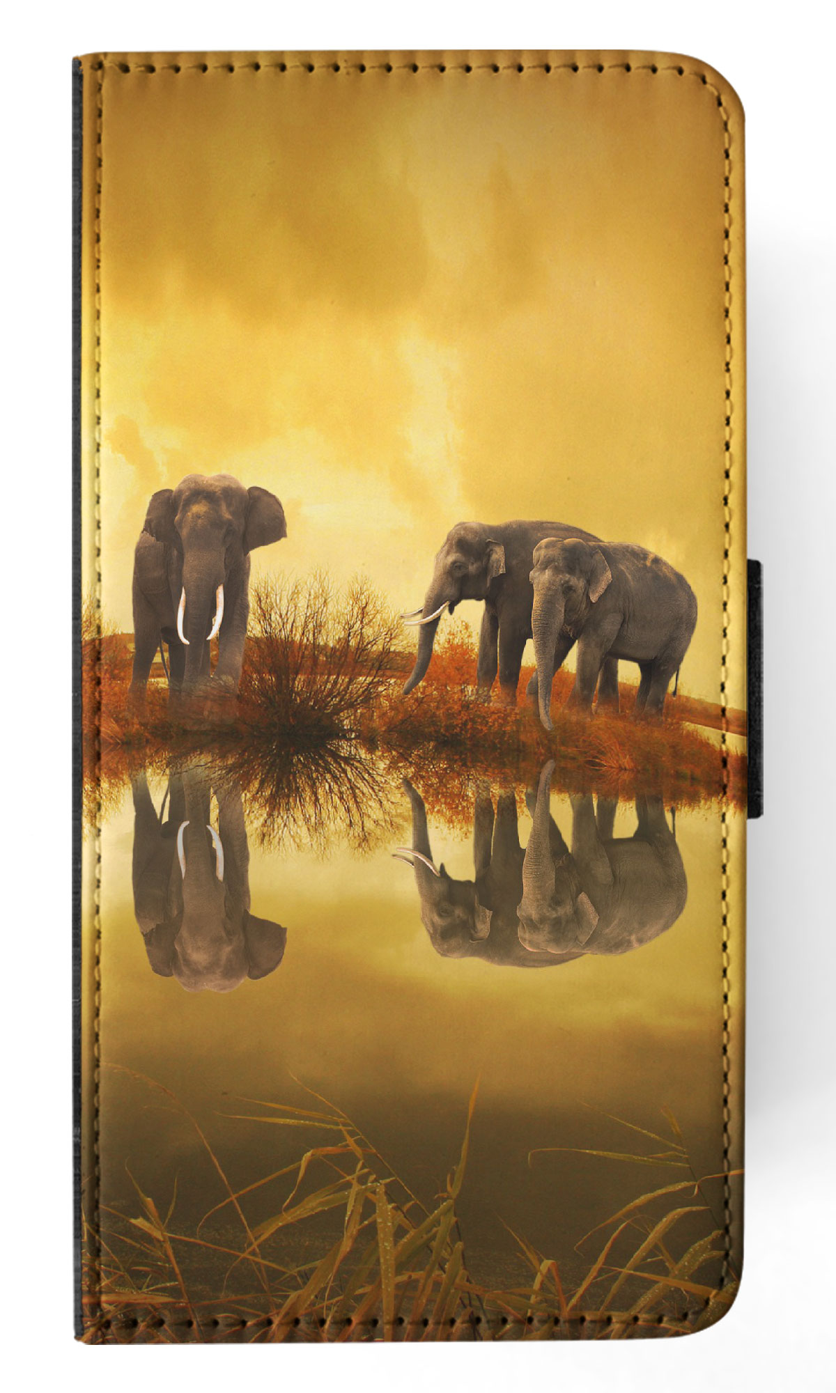 FLIP CASE FOR SAMSUNG GALAXY|AFRICAN ELEPHANT FAMILY BY LAKE - Picture 27 of 120