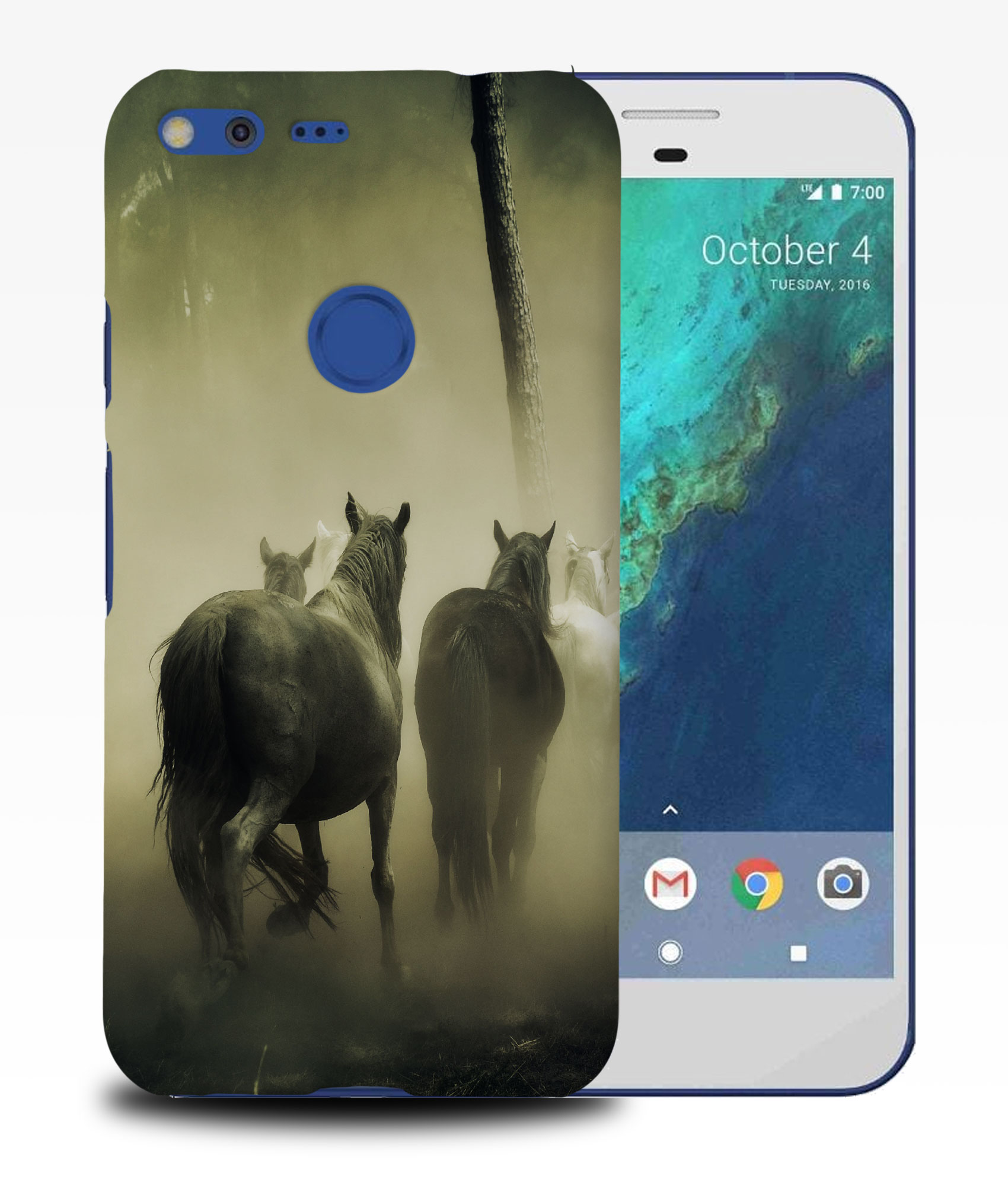 CASE COVER FOR GOOGLE PIXEL|HORSES ANIMAL IN THE FOG - 第 10/11 張圖片