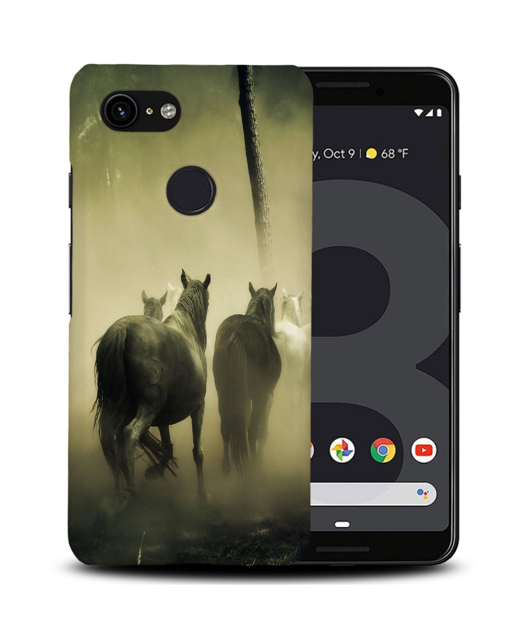 CASE COVER FOR GOOGLE PIXEL|HORSES ANIMAL IN THE FOG - 第 7/11 張圖片