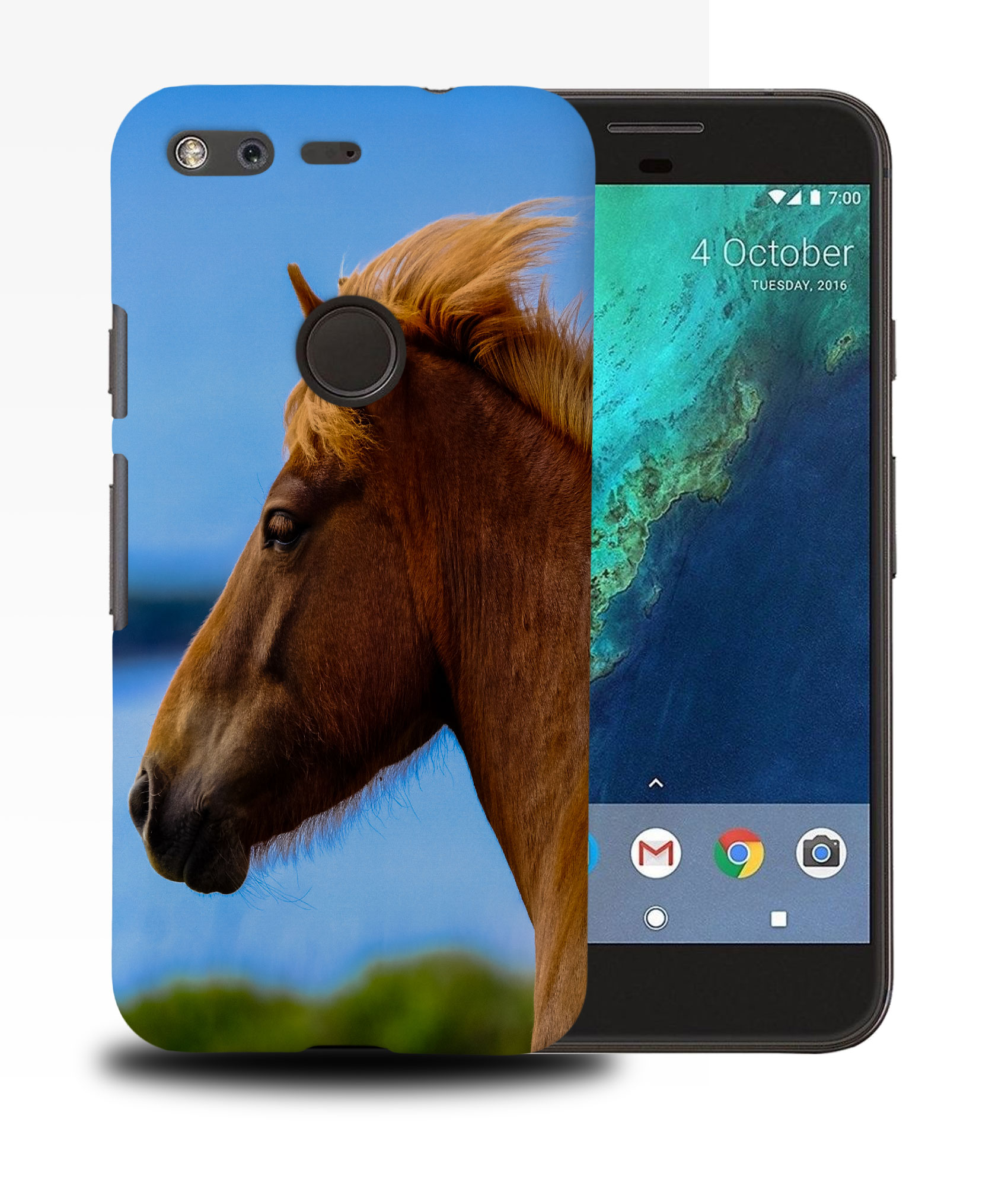 CASE COVER FOR GOOGLE PIXEL|BEAUTIFUL BROWN HORSE HEAD - Picture 11 of 11