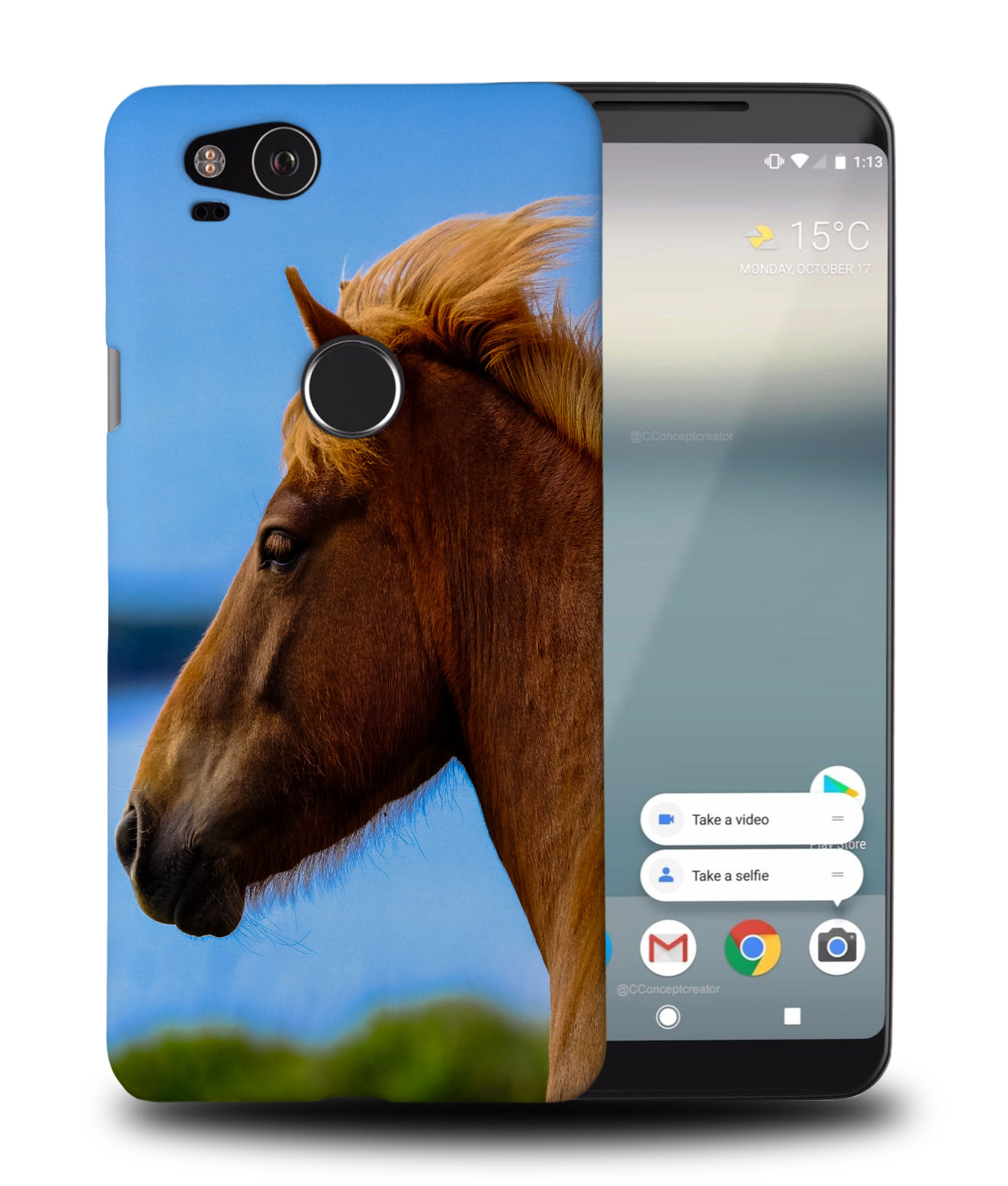 CASE COVER FOR GOOGLE PIXEL|BEAUTIFUL BROWN HORSE HEAD - Picture 9 of 11