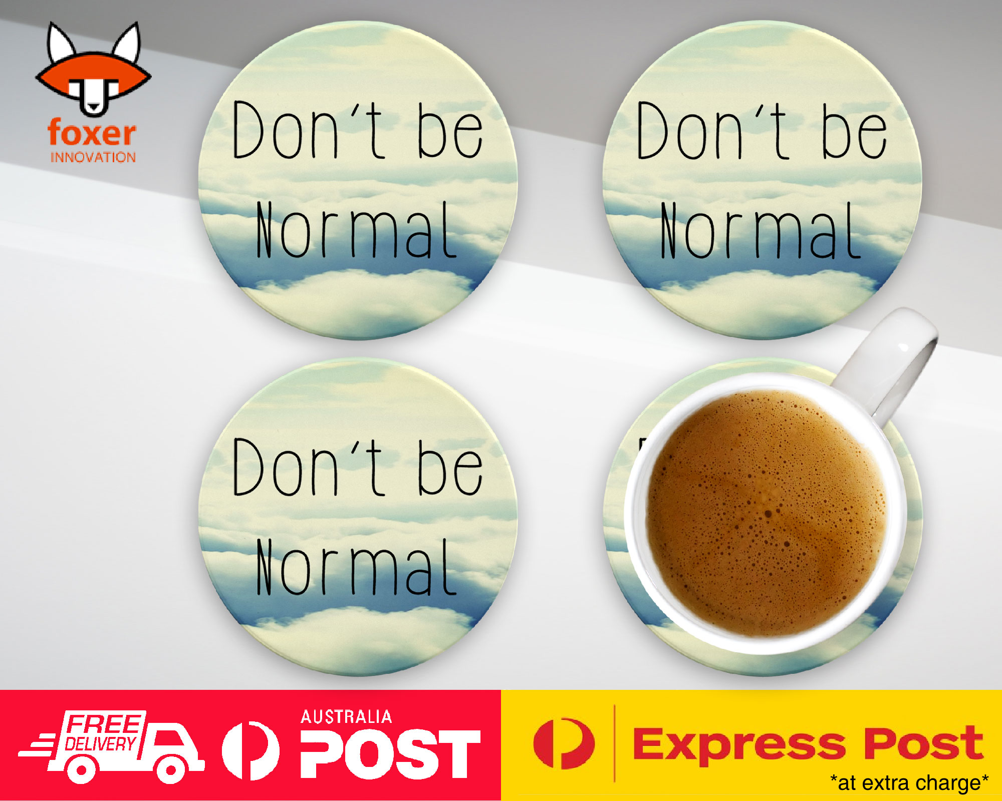 COASTER COFFEE DRINKING MAT|HIPSTER POSITIVE QUOTE #28