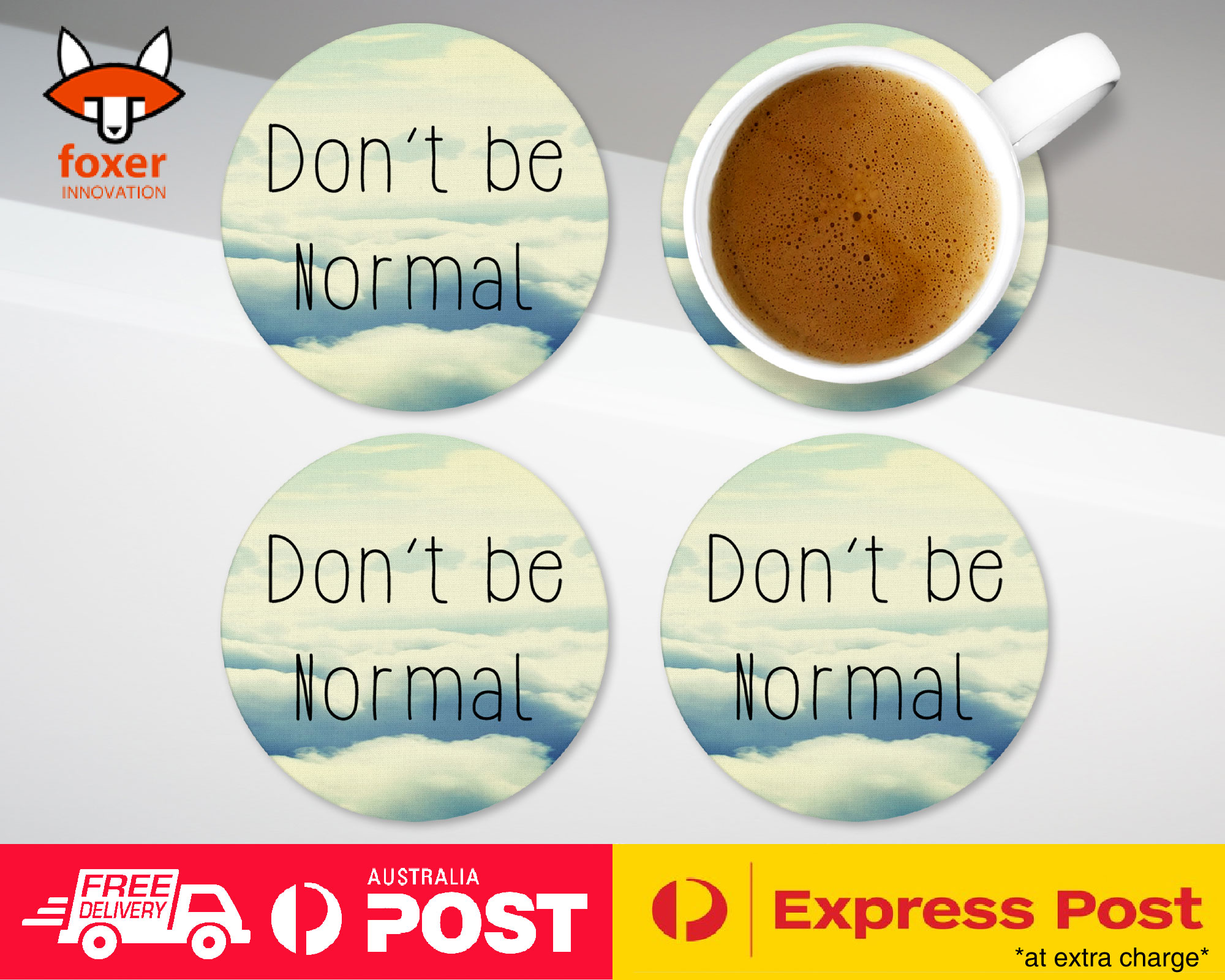 COASTER COFFEE DRINKING MAT|HIPSTER POSITIVE QUOTE #28