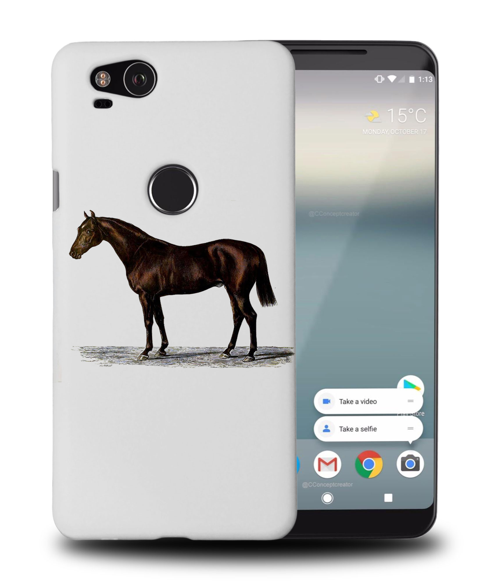 CASE COVER FOR GOOGLE PIXEL|HORSE SKETCH ART - Picture 9 of 11