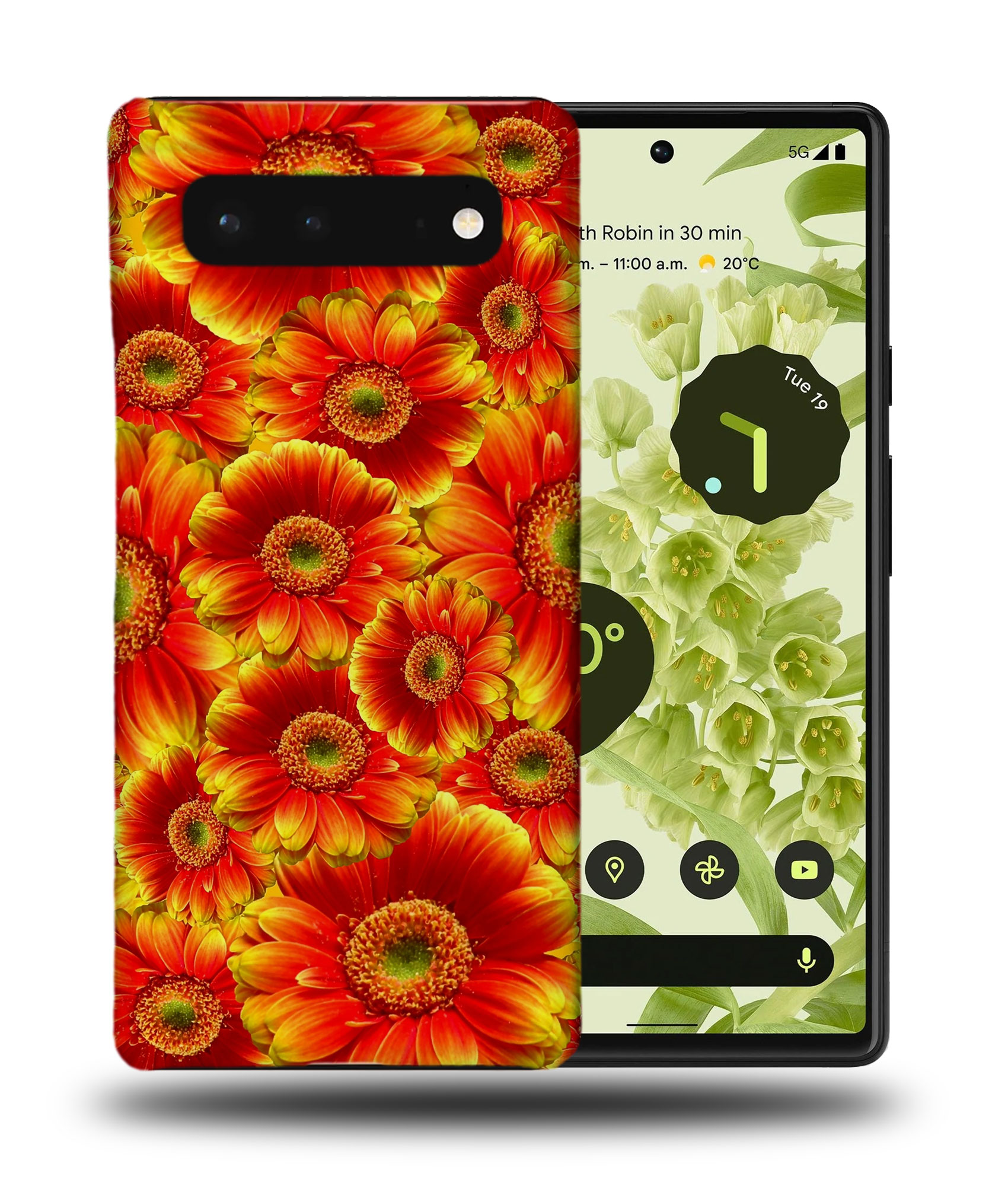 CASE COVER FOR GOOGLE PIXEL|RED AND YELLOW SUNFLOWER FLOWER - Picture 3 of 11