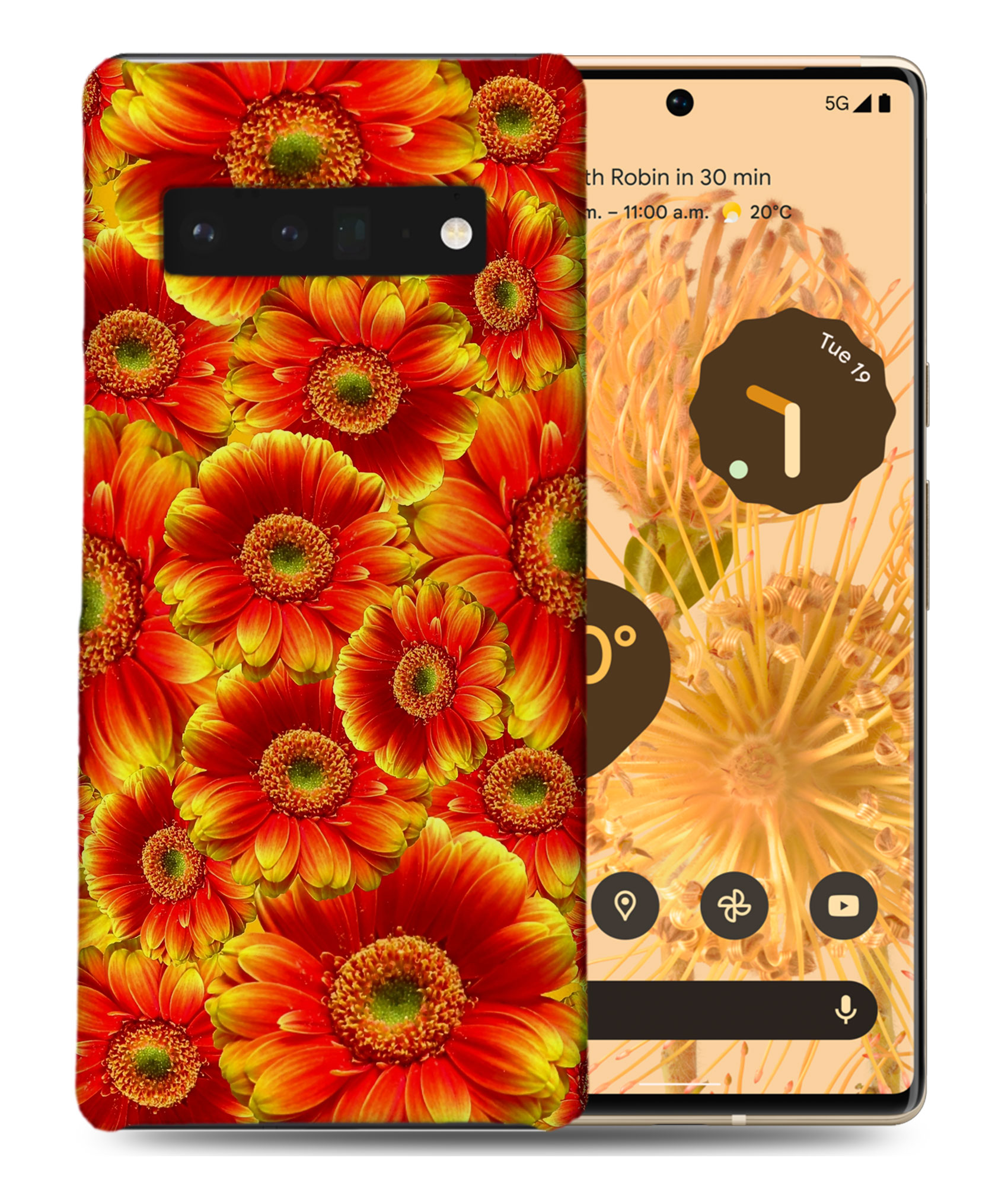 CASE COVER FOR GOOGLE PIXEL|RED AND YELLOW SUNFLOWER FLOWER - Picture 2 of 11