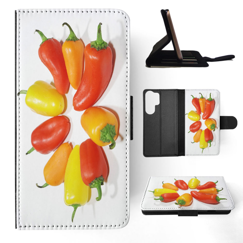 FLIP CASE FOR SAMSUNG GALAXY|YELLOW, RED AND ORANGE CAPSICUM - Picture 21 of 120