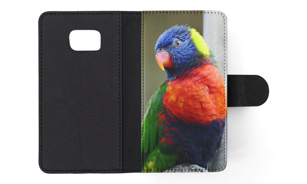 FLIP CASE FOR SAMSUNG GALAXY|COLORFUL RAINBOW BIRD PARROT 356 - Picture 119 of 120