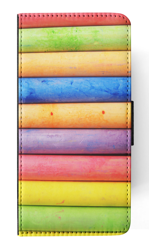 FLIP CASE FOR SAMSUNG GALAXY|RAINBOW CHALK STACKED PATTERN #2 - Picture 112 of 120