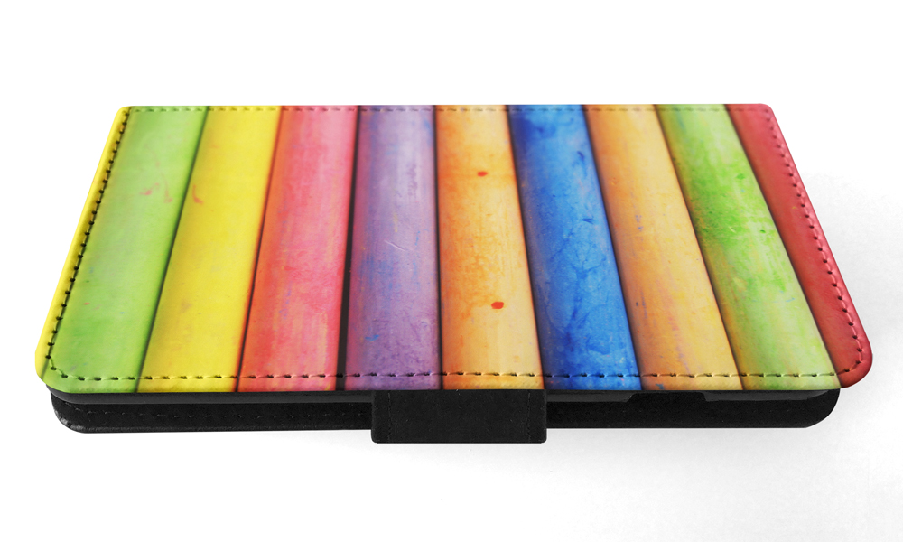 FLIP CASE FOR SAMSUNG GALAXY|RAINBOW CHALK STACKED PATTERN #2 - Picture 113 of 120