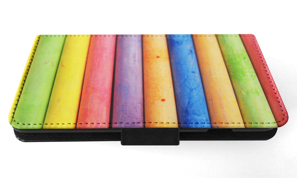 FLIP CASE FOR SAMSUNG GALAXY|RAINBOW CHALK STACKED PATTERN #2 - Picture 108 of 120