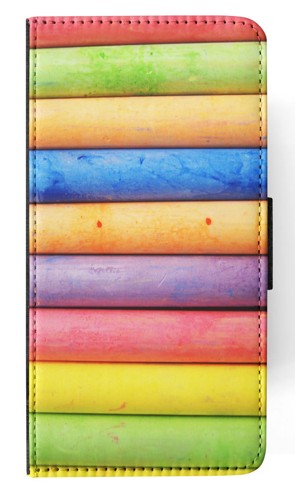 FLIP CASE FOR SAMSUNG GALAXY|RAINBOW CHALK STACKED PATTERN #2 - Picture 82 of 120