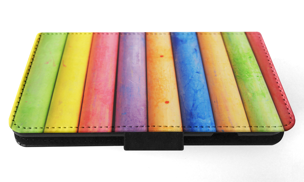 FLIP CASE FOR SAMSUNG GALAXY|RAINBOW CHALK STACKED PATTERN #2 - Picture 83 of 120