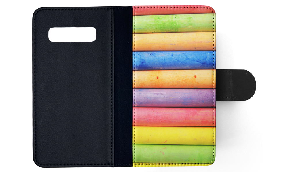 FLIP CASE FOR SAMSUNG GALAXY|RAINBOW CHALK STACKED PATTERN #2 - Picture 84 of 120