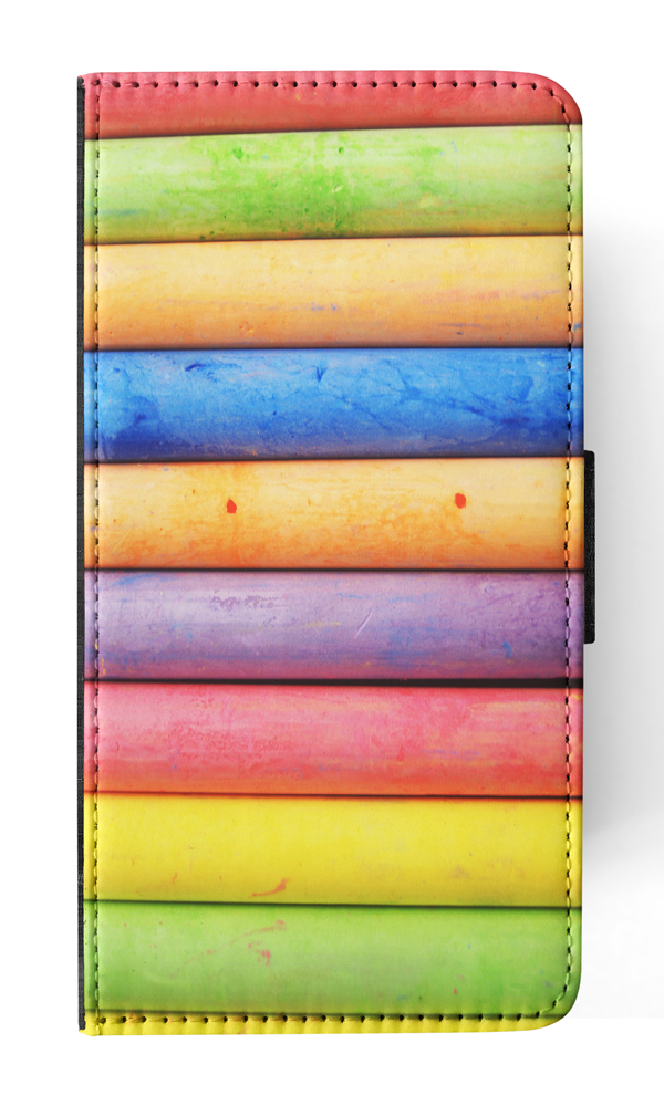 FLIP CASE FOR SAMSUNG GALAXY|RAINBOW CHALK STACKED PATTERN #2 - Picture 87 of 120