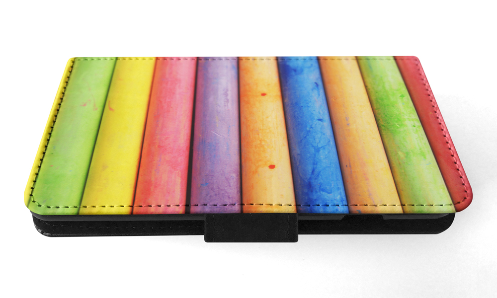 FLIP CASE FOR SAMSUNG GALAXY|RAINBOW CHALK STACKED PATTERN #2 - Picture 88 of 120