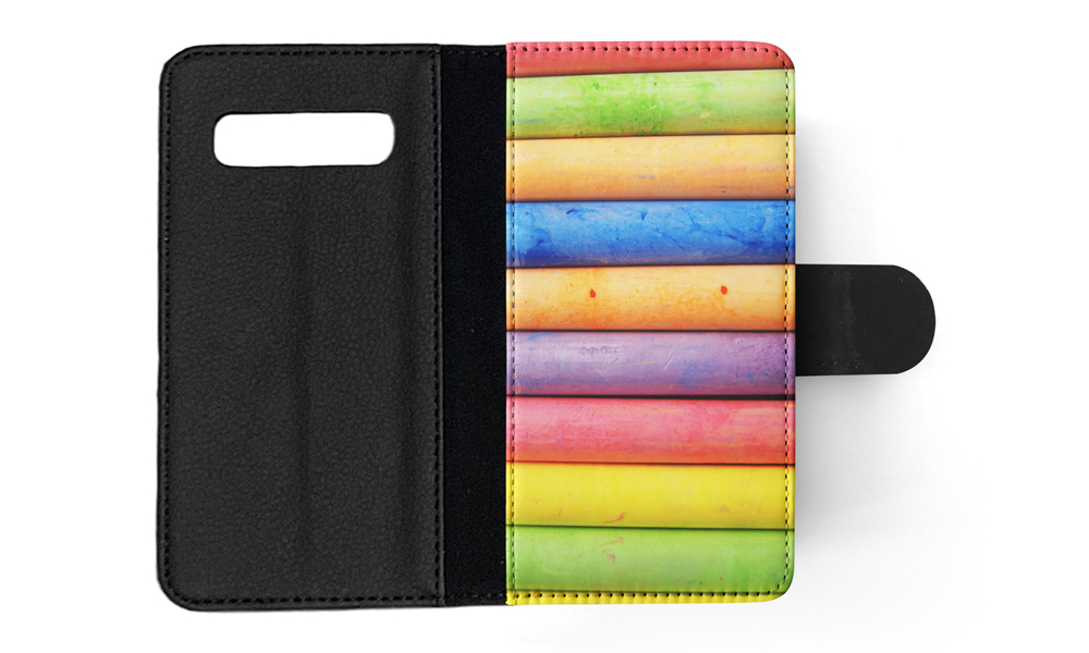 FLIP CASE FOR SAMSUNG GALAXY|RAINBOW CHALK STACKED PATTERN #2 - Picture 89 of 120