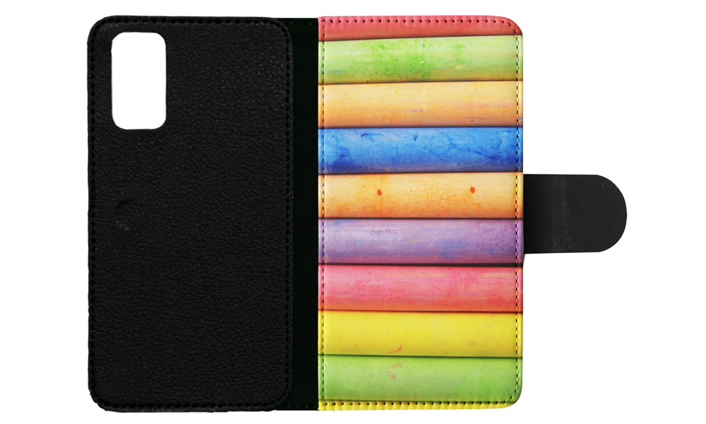 FLIP CASE FOR SAMSUNG GALAXY|RAINBOW CHALK STACKED PATTERN #2 - Picture 79 of 120