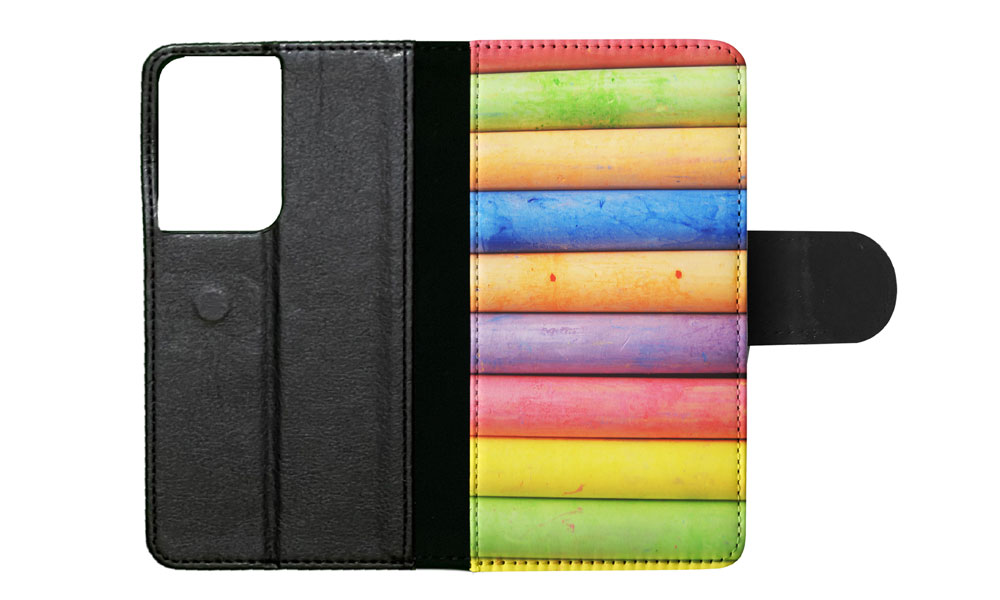 FLIP CASE FOR SAMSUNG GALAXY|RAINBOW CHALK STACKED PATTERN #2 - Picture 54 of 120