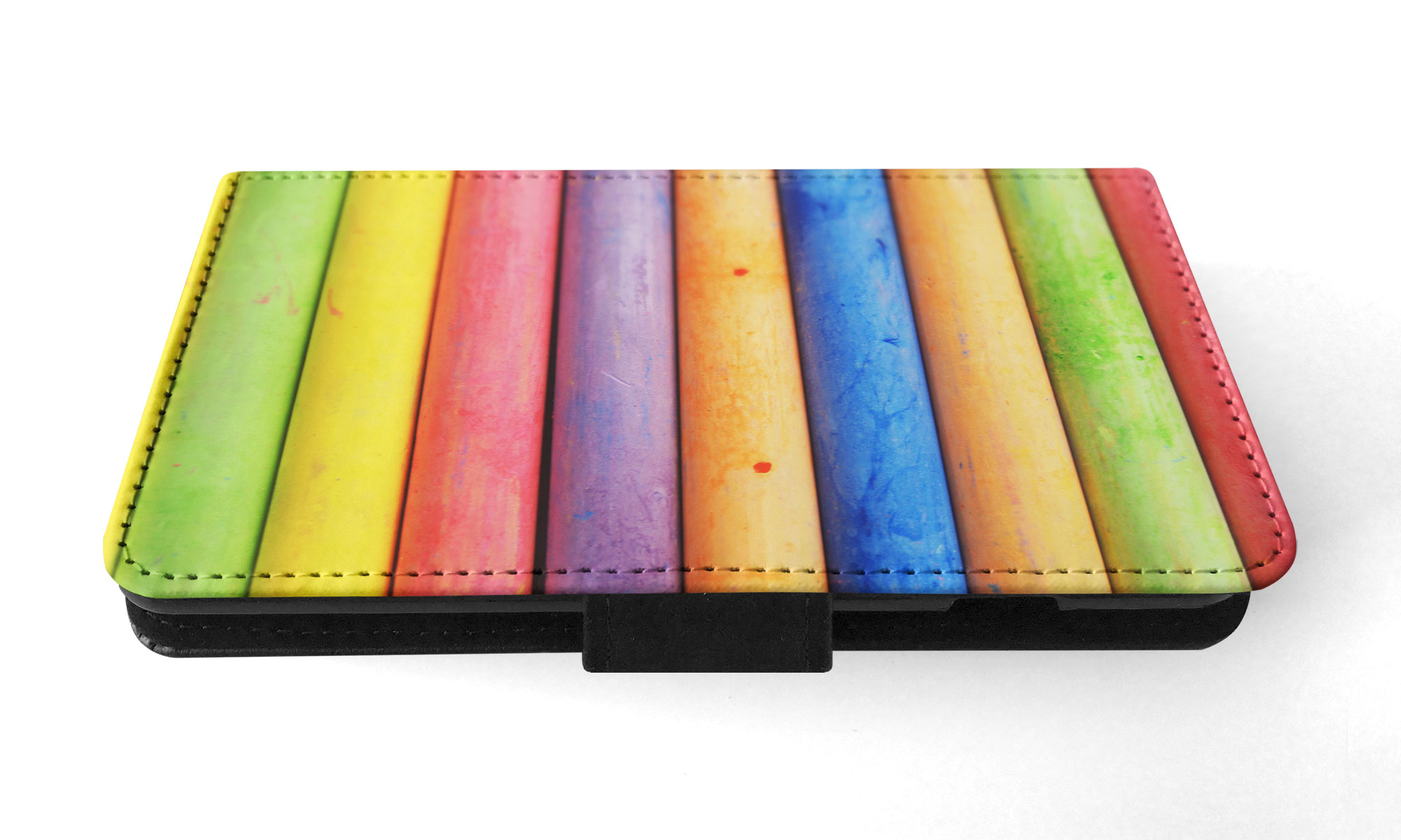 FLIP CASE FOR SAMSUNG GALAXY|RAINBOW CHALK STACKED PATTERN #2 - Picture 48 of 120