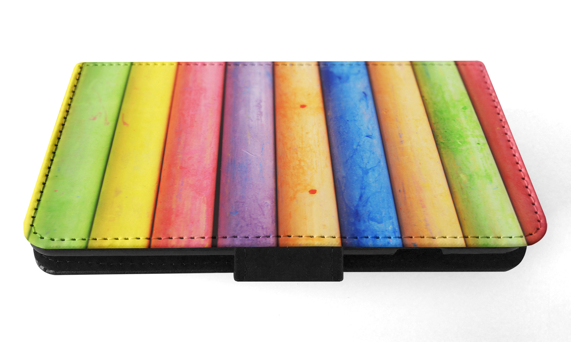 FLIP CASE FOR SAMSUNG GALAXY|RAINBOW CHALK STACKED PATTERN #2 - Picture 43 of 120