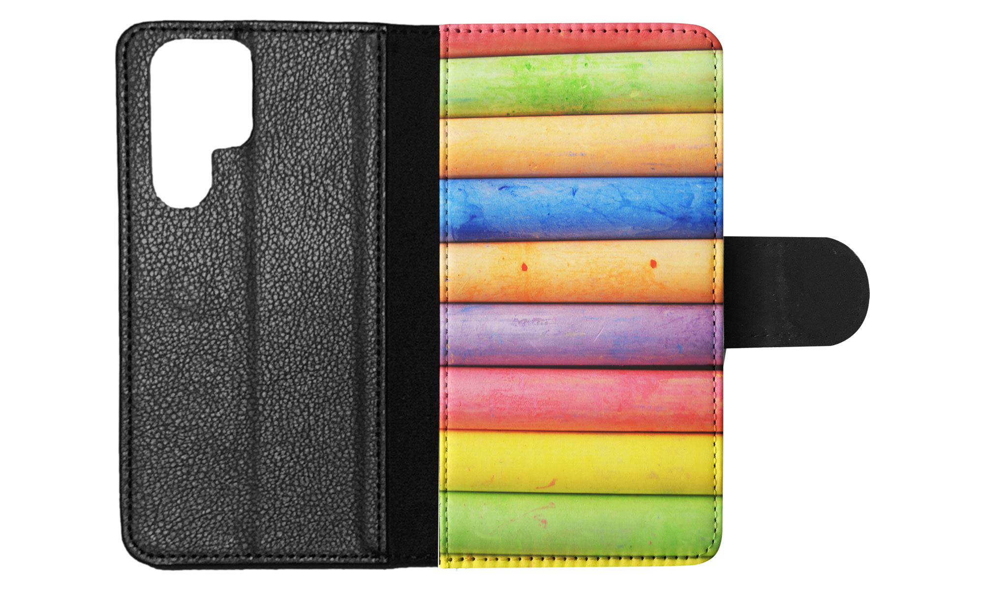 FLIP CASE FOR SAMSUNG GALAXY|RAINBOW CHALK STACKED PATTERN #2 - Picture 39 of 120