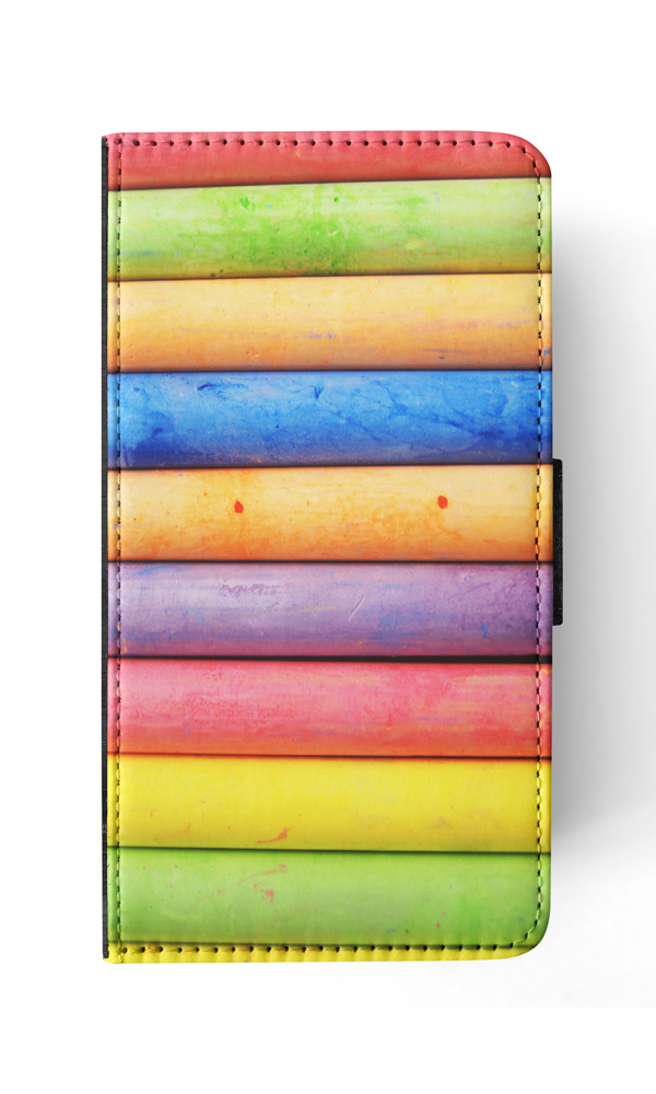 FLIP CASE FOR SAMSUNG GALAXY|RAINBOW CHALK STACKED PATTERN #2 - Picture 117 of 120