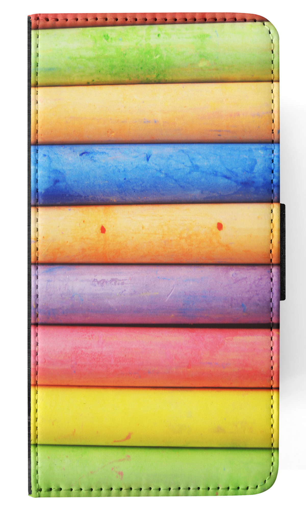 FLIP CASE FOR SAMSUNG GALAXY|RAINBOW CHALK STACKED PATTERN #2 - Picture 12 of 120