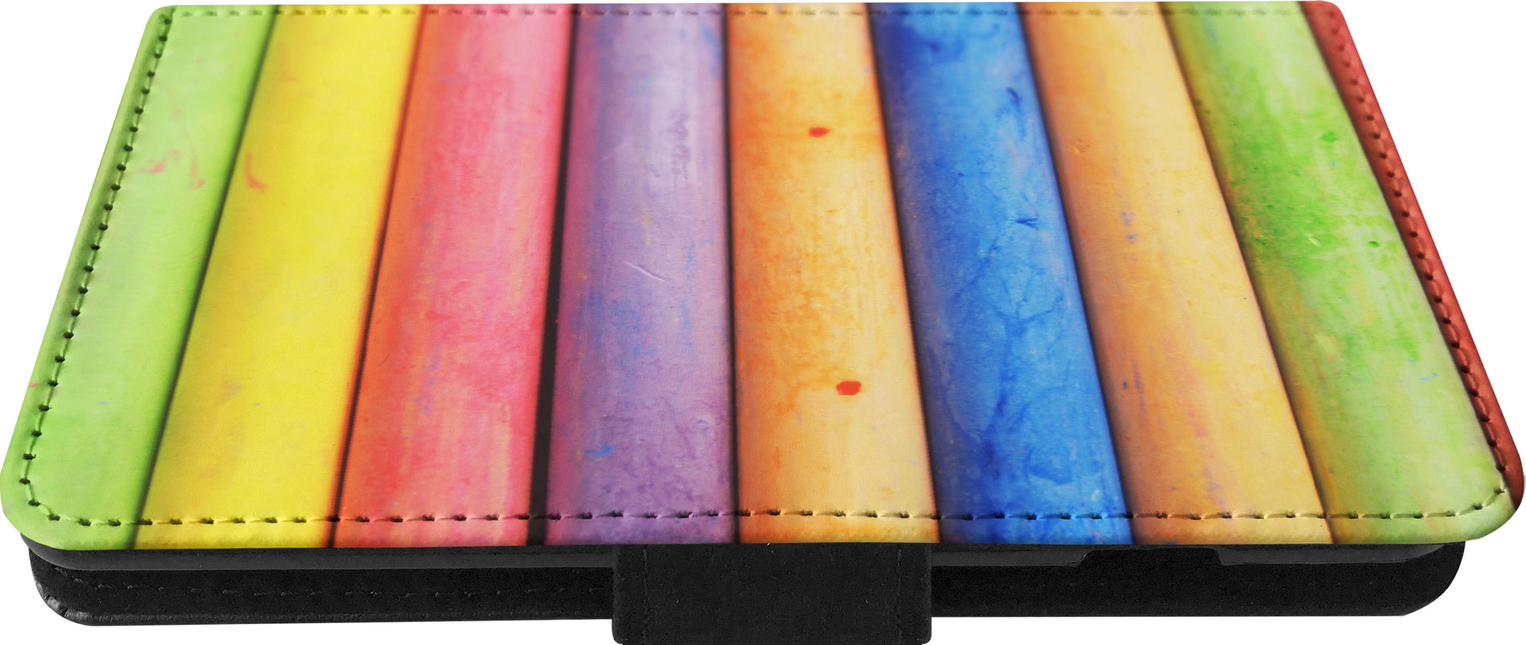 FLIP CASE FOR SAMSUNG GALAXY|RAINBOW CHALK STACKED PATTERN #2 - Picture 13 of 120